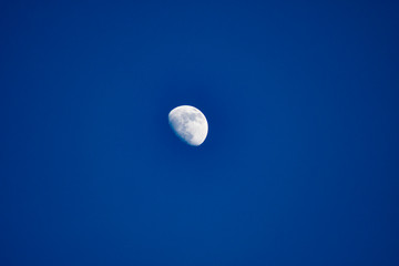 moon on blue sky
