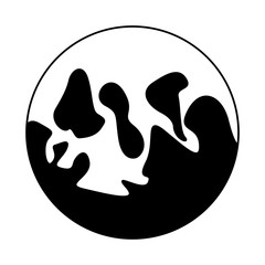 moon satellite space isolated icon