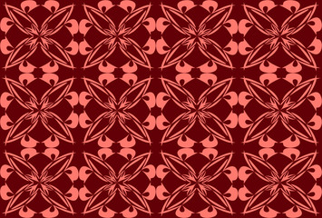 Seamless pattern design with floral background elements, beautiful ornaments