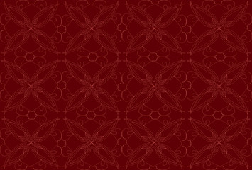 Seamless pattern design with floral background elements, beautiful ornaments