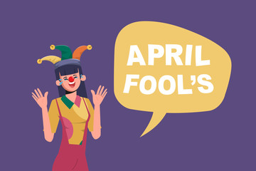 April fools day cartoon character.