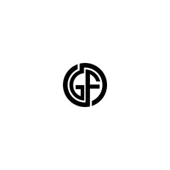 GF G F Letter Logo Design Vector