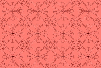 Seamless pattern design with floral background elements, beautiful ornaments