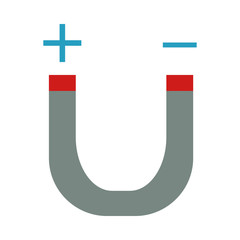 magnet tool science flat style icon
