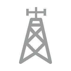 tower refinery plant isolated icon