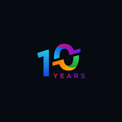 Years Number Design Vector