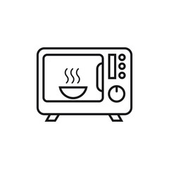 Microwave oven icon design isolated on white background. Vector Illustration.