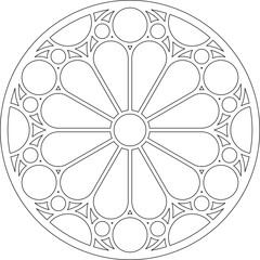 Rose Window, Fig. 9, round 1, base, half 1, framework