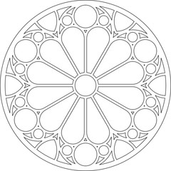 Rose Window, Fig. 9, round 1, base, triangular 2, framework