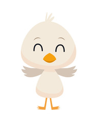 cute little duck easter character