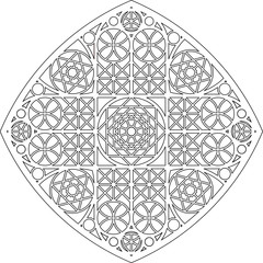 Rose Window, Fig. 9, square 1, triangular 2, framework