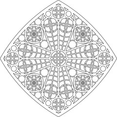 Rose Window, Fig. 9, square 2, square 1, framework