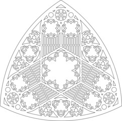 Rose Window, triangular 2, triangular 1, framework