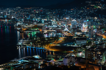 鍋冠山から見る長崎の夜景