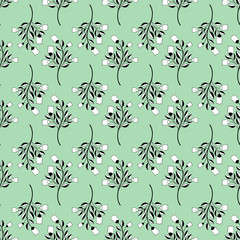 Seamless pattern nature plant.Botanical floral background.Design for home decor, fabric, carpet, wrapping.