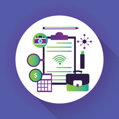 Social media, marketing strategy, digital vector concept with icons and symbols