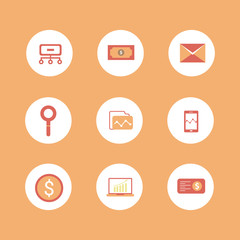 Fintech icon set Include creative elements online banking direct payment fintech cryptocurrency fintech industry icons