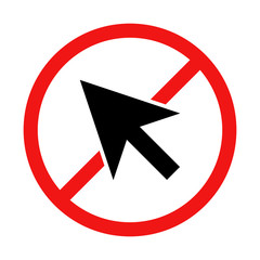 Vector No Cursor Sign Illustration