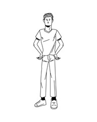 young man avatar character icon