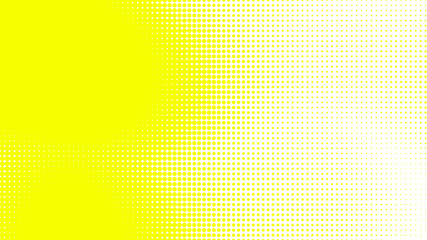 Dots halftone white yellow color pattern gradient texture with technology digital background. Dots pop art comics with summer background. 
