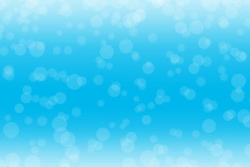 Abstract blur blue background with white bokeh soft light and  glitter bright and glare .pattern effect sky and water