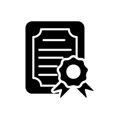 certificate icon vector template