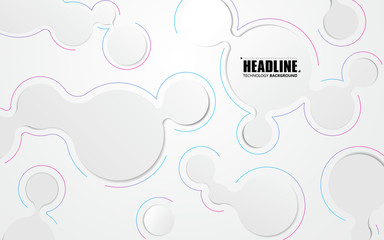 Superimposed water drop shape of abstract graphics, vector background.