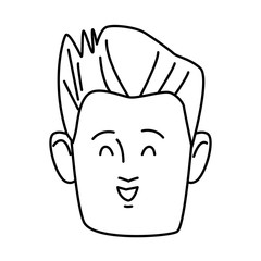 young man head avatar character