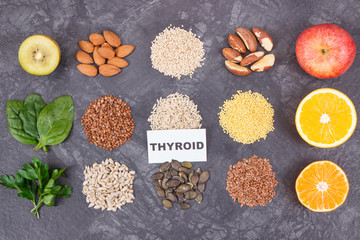Fruits, vegetables and other ingredients as beneficial eating for thyroid gland