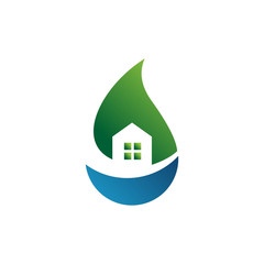 leaf home logo template
