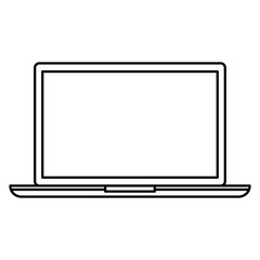 Laptop design, Digital technology communication social media internet web and screen theme Vector illustration