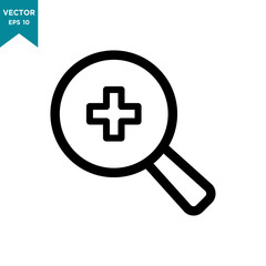Fototapeta premium magnifying glass vector icon in trendy flat design 