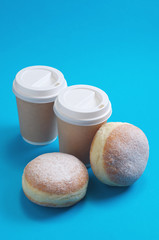 German donuts an paper cup