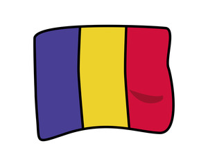 chad flag country isolated icon