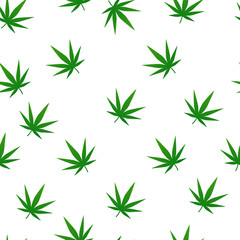 Marijuana Green Leaf Frame. Vector