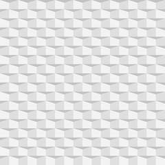 Protruding Squares Seamless Pattern Light Grey Vector Background