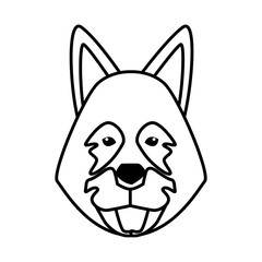 shepherd germany mascot isolated icon