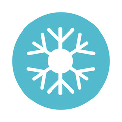 winter snowflake, block and flat style icon