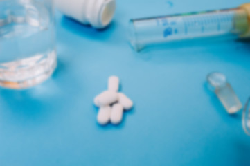 Blurred image for inserting text on the coronavirus covid-19 theme.