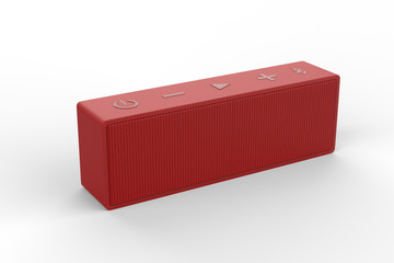 Wireless Bluetooth speakers on a white background - 3D illustration