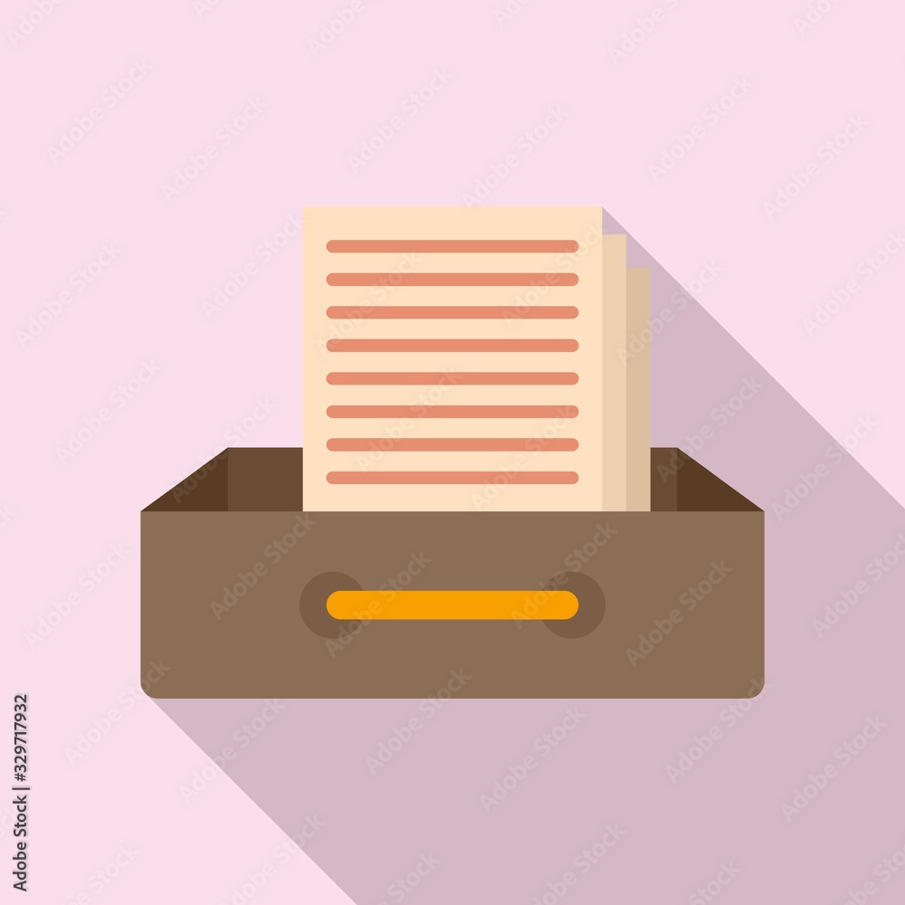 Poster request archive folder icon. flat illustration of request archive folder vector icon for web design