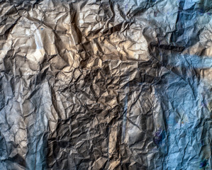 Texture of colored and crumpled paper.