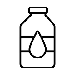 bottle with oil , line style icon