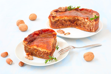 Selbstgemachte Nusstorte