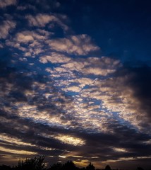 dramatic sky with clouds