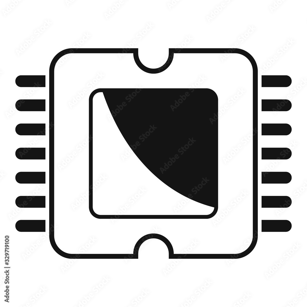 Poster phone processor icon. simple illustration of phone processor vector icon for web design isolated on 