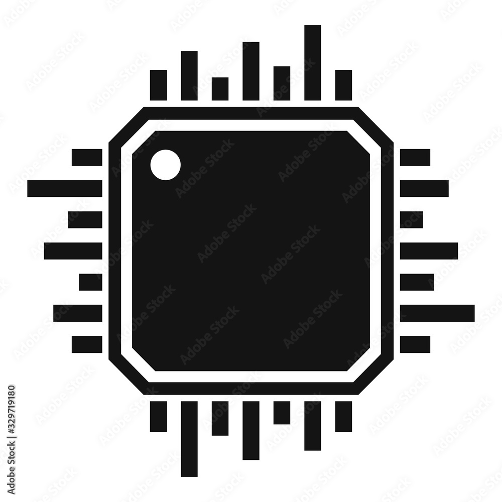 Poster smartphone processor icon. simple illustration of smartphone processor vector icon for web design is