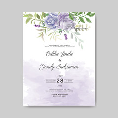 Fototapeta na wymiar beautiful floral vector wedding invitation card