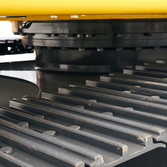 Obraz premium Swivel support of the bulldozer.