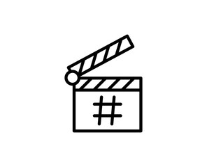 Clapperboard line icon